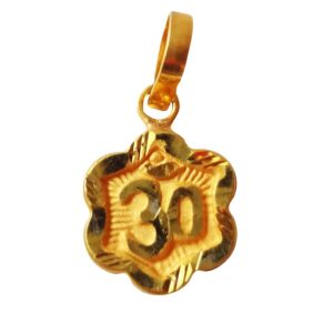 Solid 22K/18K/14K Fine Gold Certified Stamped Beautiful OM Design Pendant In 22 Carat,18 Carat and 14 Carat Fine Gold