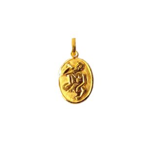 Solid 22K/18K/14K Fine Gold Certified Stamped Saint Gajanan Design Pendant In 22 Carat,18 Carat and 14 Carat Fine Gold