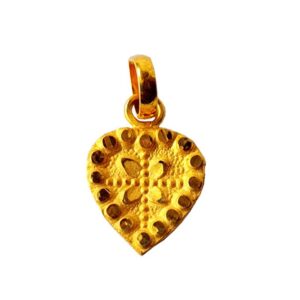 Solid 22K/18K/14K Fine Gold Certified Stamped Heart Shape Design Pendant In 22 Carat,18 Carat and 14 Carat Fine Gold