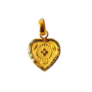 Solid 22K/18K/14K Fine Gold Certified Stamped Heart Shape Design Pendant In 22 Carat,18 Carat and 14 Carat Fine Gold
