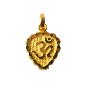 Solid 22K/18K/14K Fine Gold Certified Stamped Heart Carved Design Pendant In 22 Carat,18 Carat and 14 Carat Fine Gold