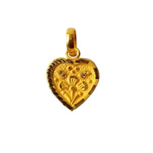 Solid 22K/18K/14K Fine Gold Certified Stamped Heart Shape Design Pendant In 22 Carat,18 Carat and 14 Carat Fine Gold