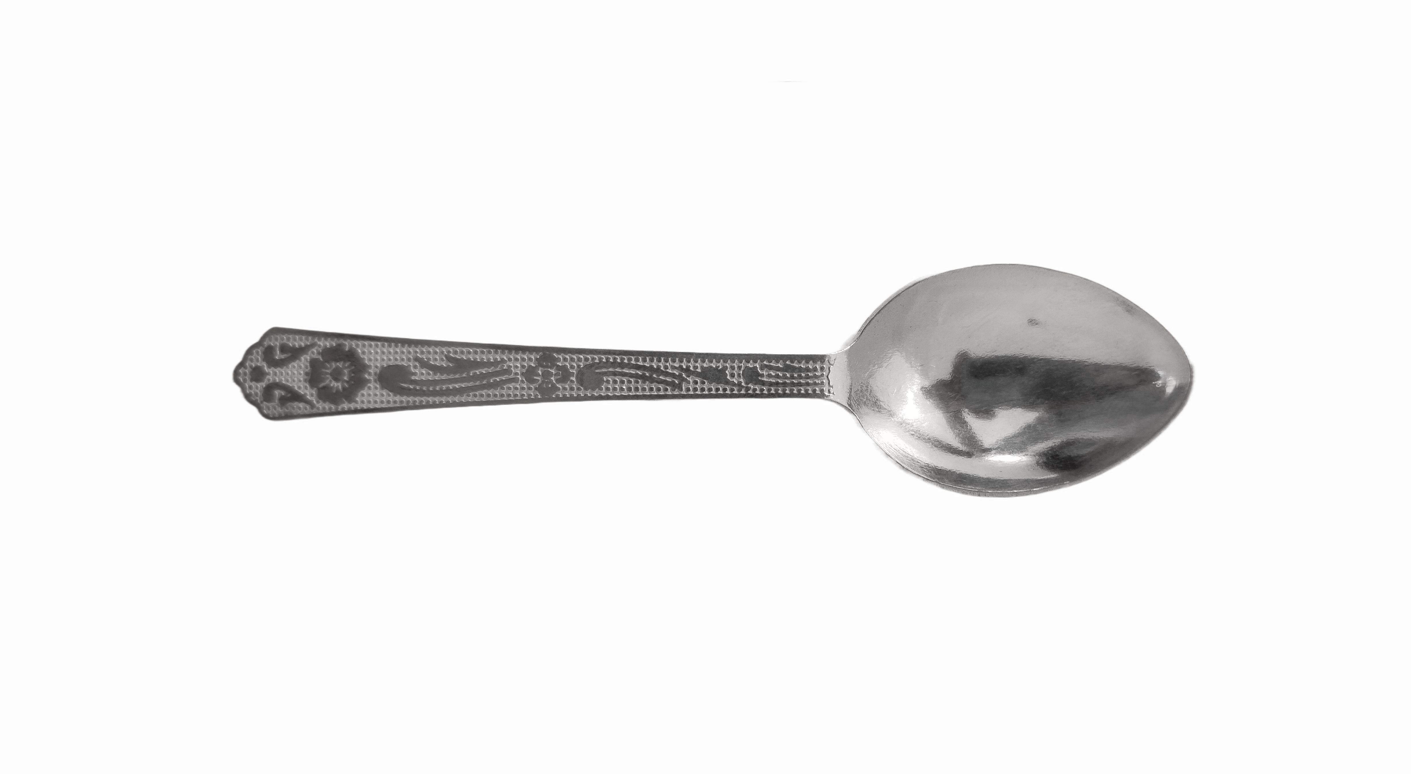 New Indian Solid Pure 925 Fine Silver Classy Design Handmade Spoon