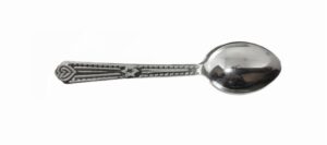 New Indian Solid Pure 925 Fine Silver Abstract Design Handmade Spoon