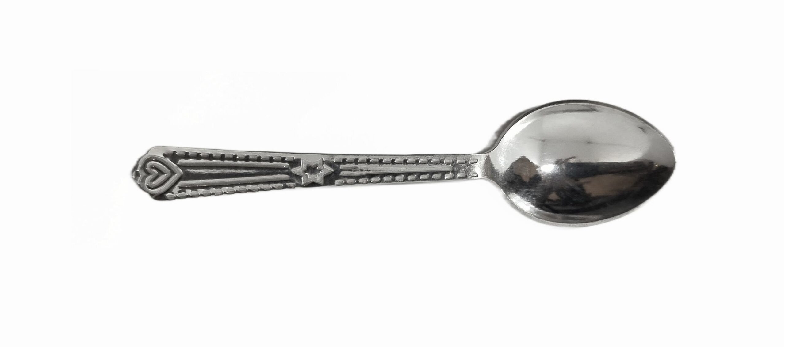 New Indian Solid Pure 925 Fine Silver Abstract Design Handmade Spoon