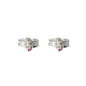 Solid 925 Sterling Silver Beautiful Design Toe Ring Pair For Women