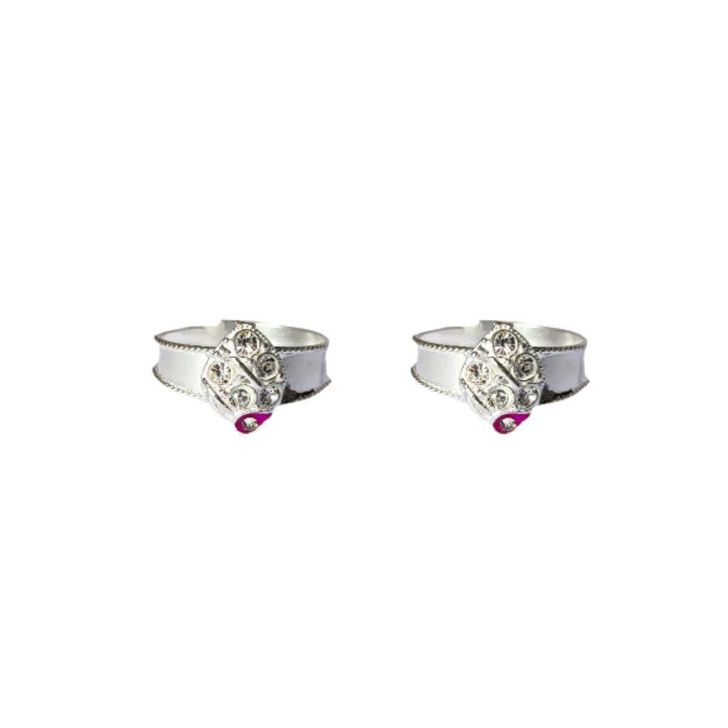 Solid 925 Sterling Silver Beautiful Design Toe Ring Pair For Women