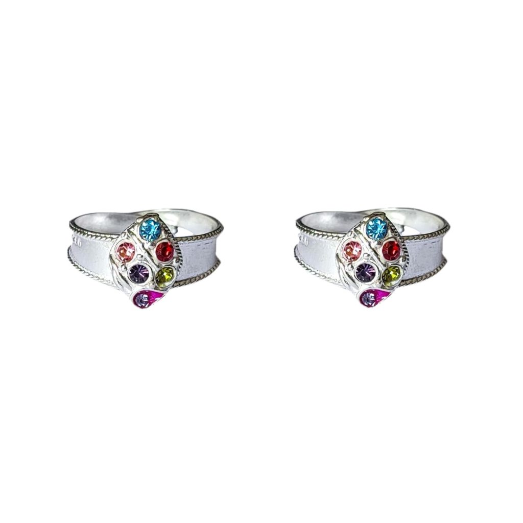Solid 925 Sterling Silver Simple Design Toe Ring Pair For Women