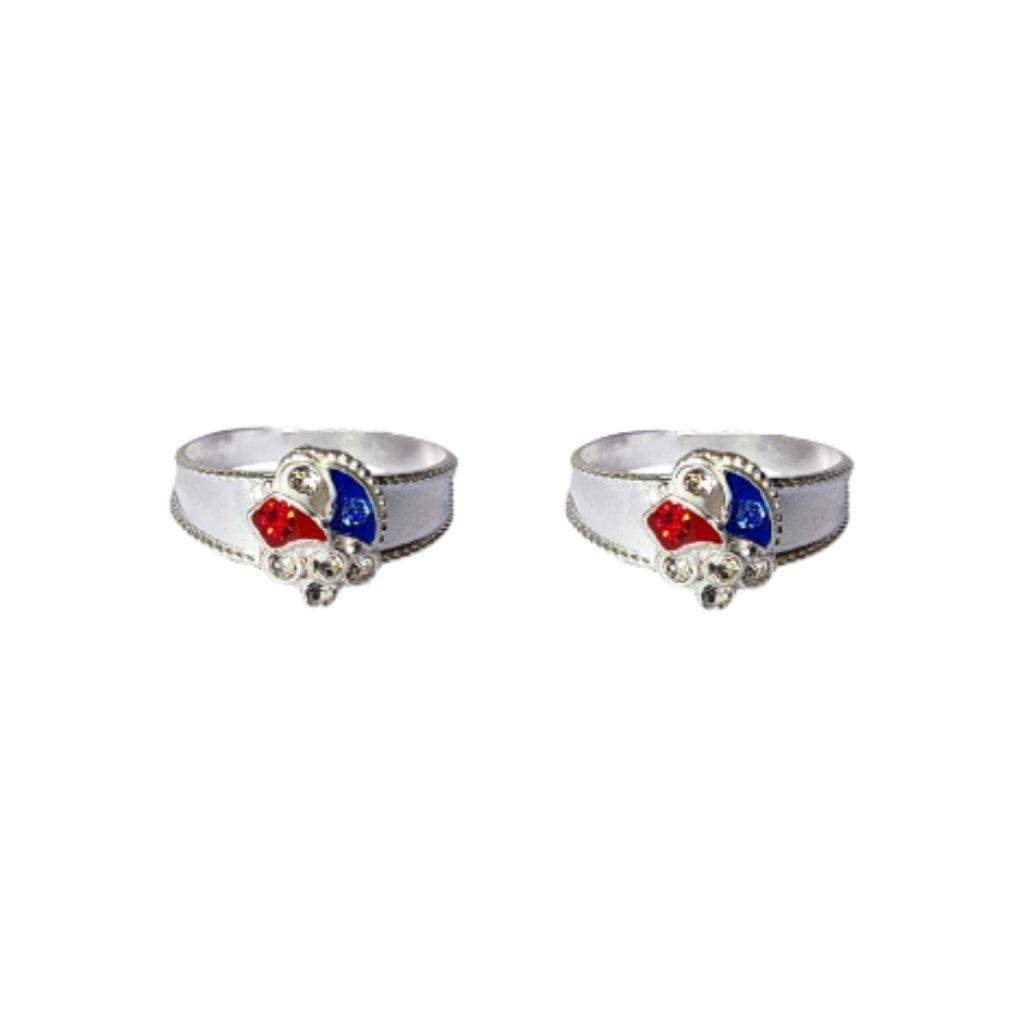 Solid 925 Sterling Silver Elegant Design Toe Ring Pair For Women