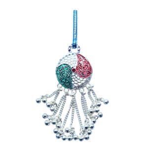Solid Pure 925 Sterling Silver Indian Saree Waist Keychain Holder Challa