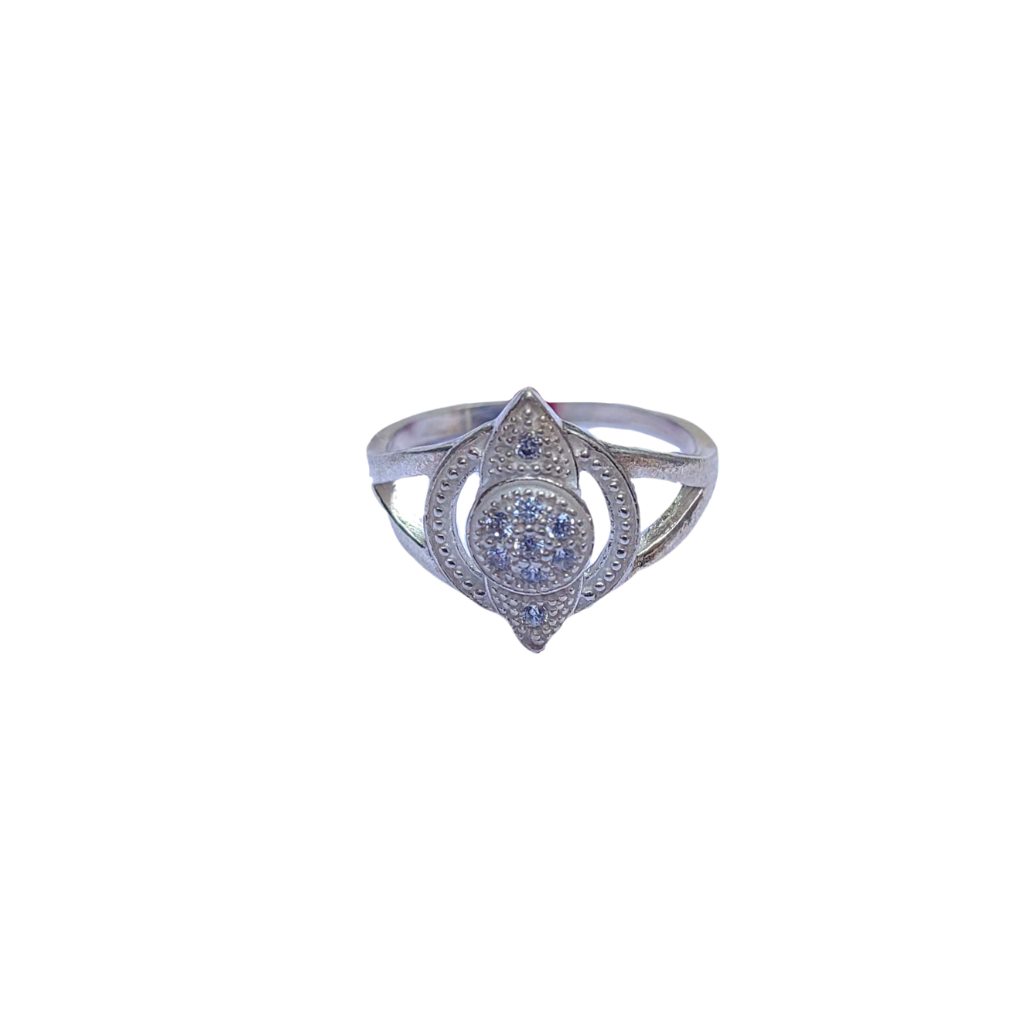 Solid Pure 925 Sterling Fine Silver Beautiful Design Ladies Ring Size-8