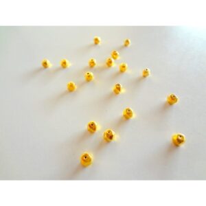 Solid 22K/18K Yellow Fine Gold 2.5 MM 100 Pieces Square Round Beads