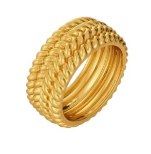 Solid 22K/18K/14K Fine Gold Certified Stamped Round Design Men's Ring