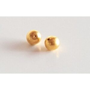 Solid 22K/18K Yellow Fine Gold 3 MM 30 Pieces Plain Round Beads