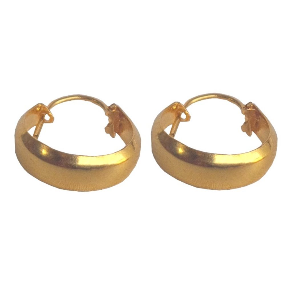 Solid 22K/18K/14K Fine Gold Certified Stamped Beauteous Design Hoop Earring