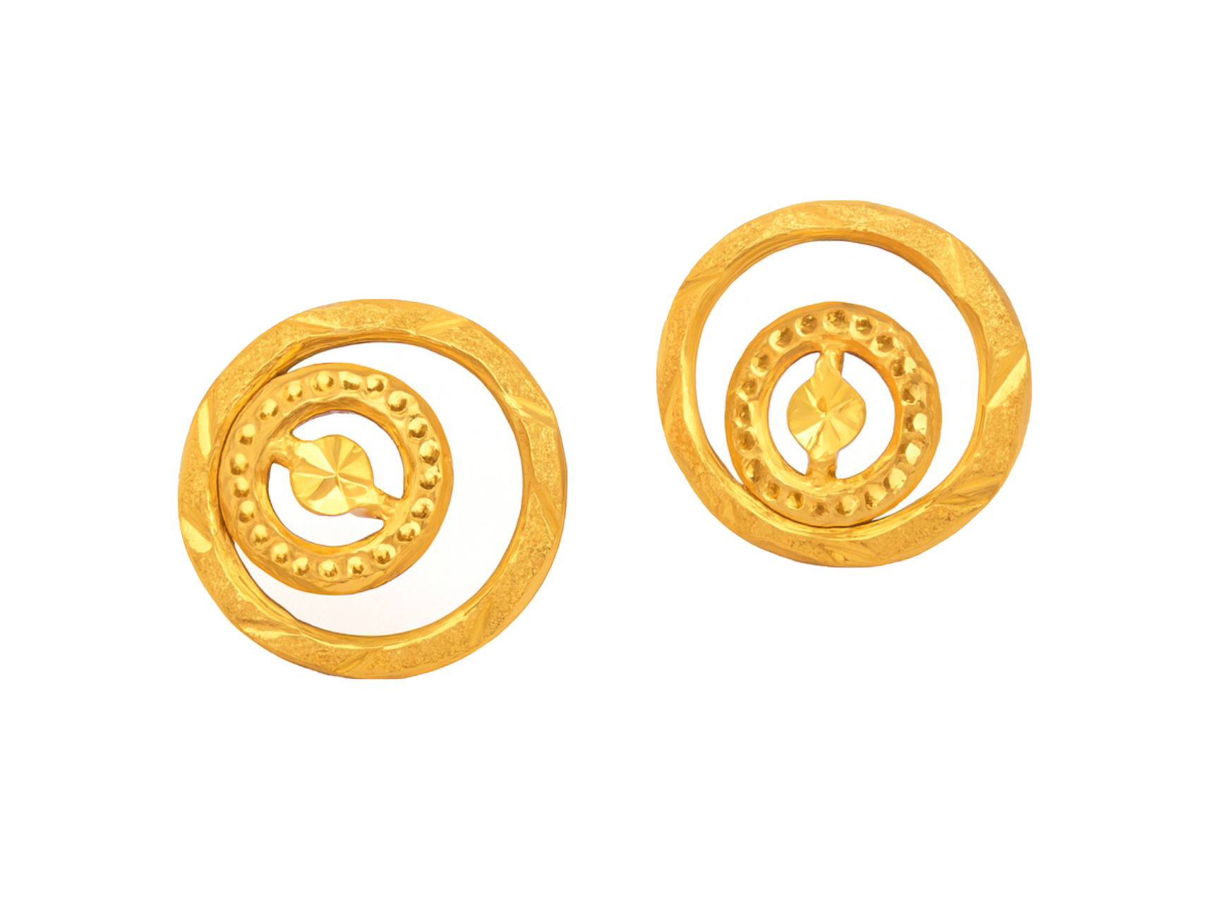 BIS Certified Real 22K Yellow Fine Gold Handmade Elegant Earrings For Women - Image 2