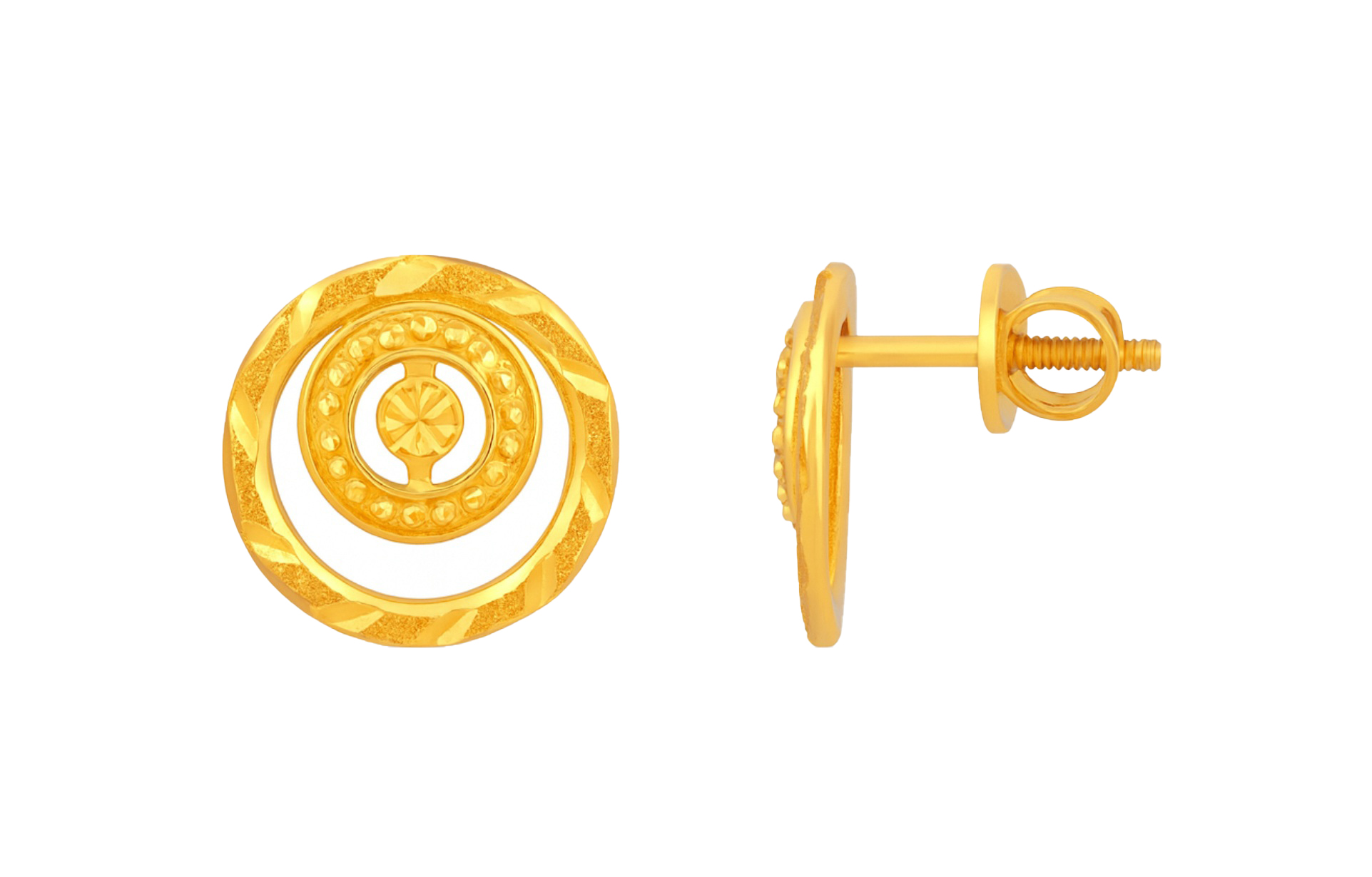 BIS Certified Real 22K Yellow Fine Gold Handmade Elegant Earrings For Women - Image 3