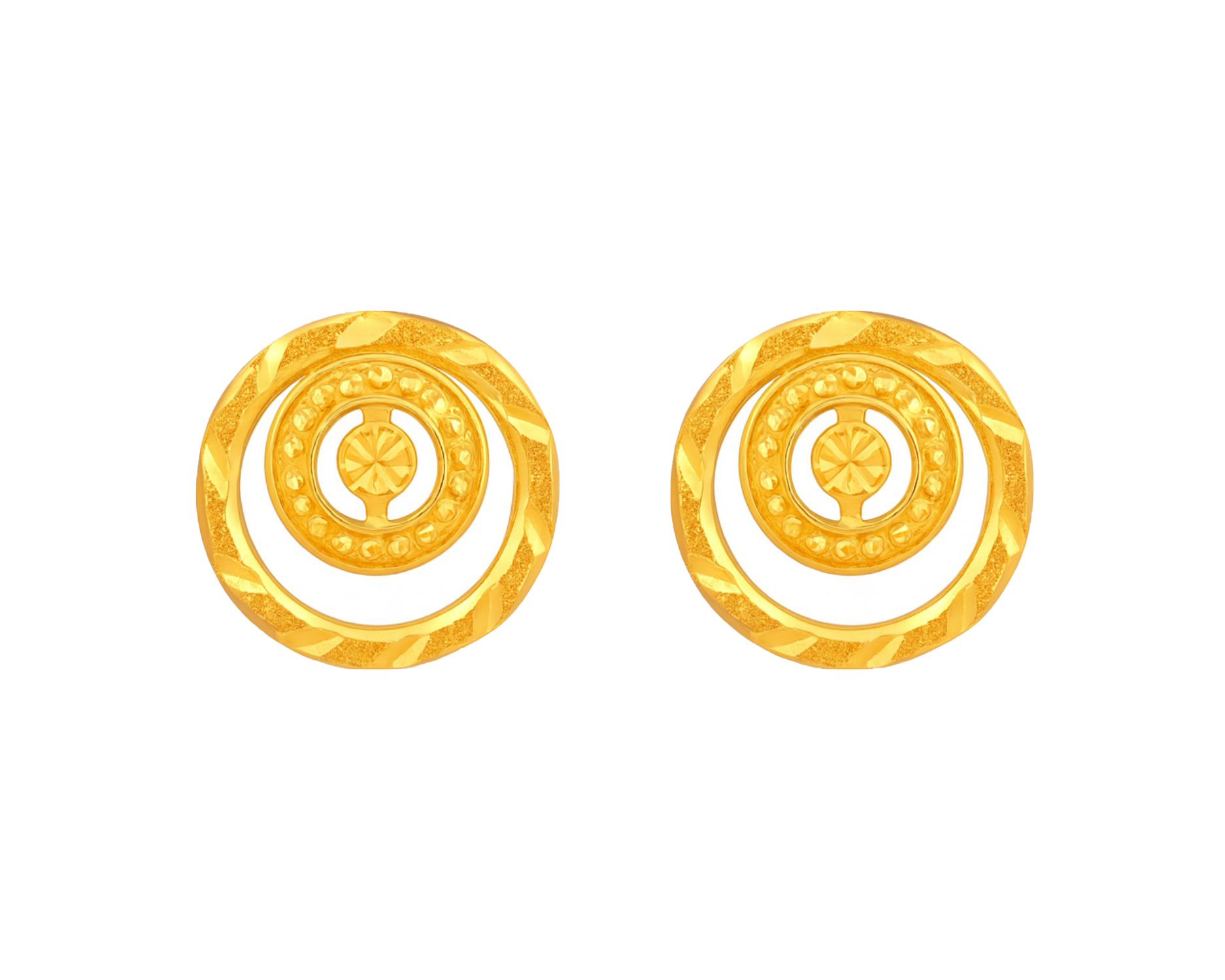 BIS Certified Real 22K Yellow Fine Gold Handmade Elegant Earrings For Women