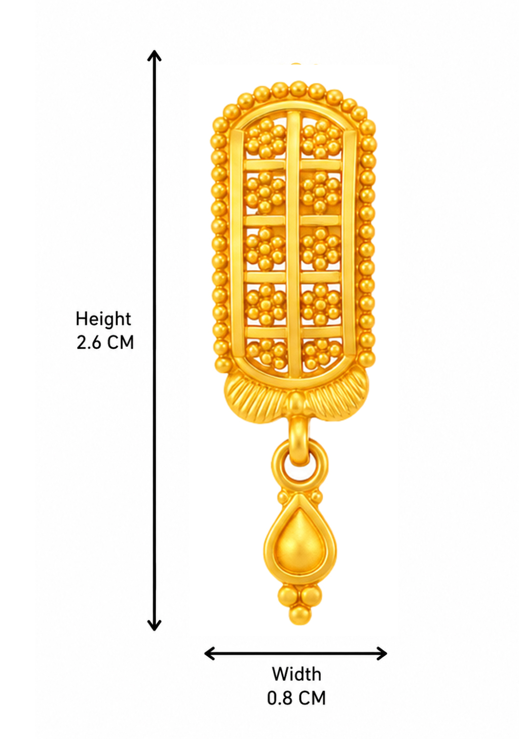 BIS Certified Real 22K Yellow Fine Gold Handmade Earrings For Women - Image 4