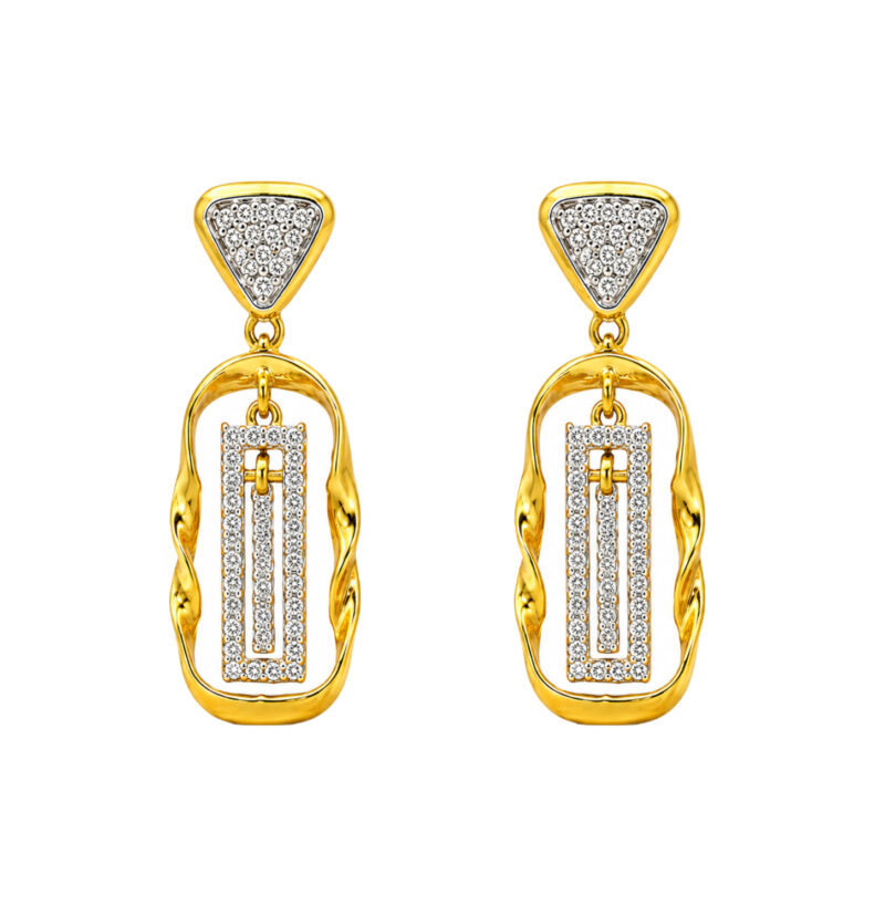 BIS Certified Real 22K Yellow Fine Gold Handmade Elegant Earrings For Women