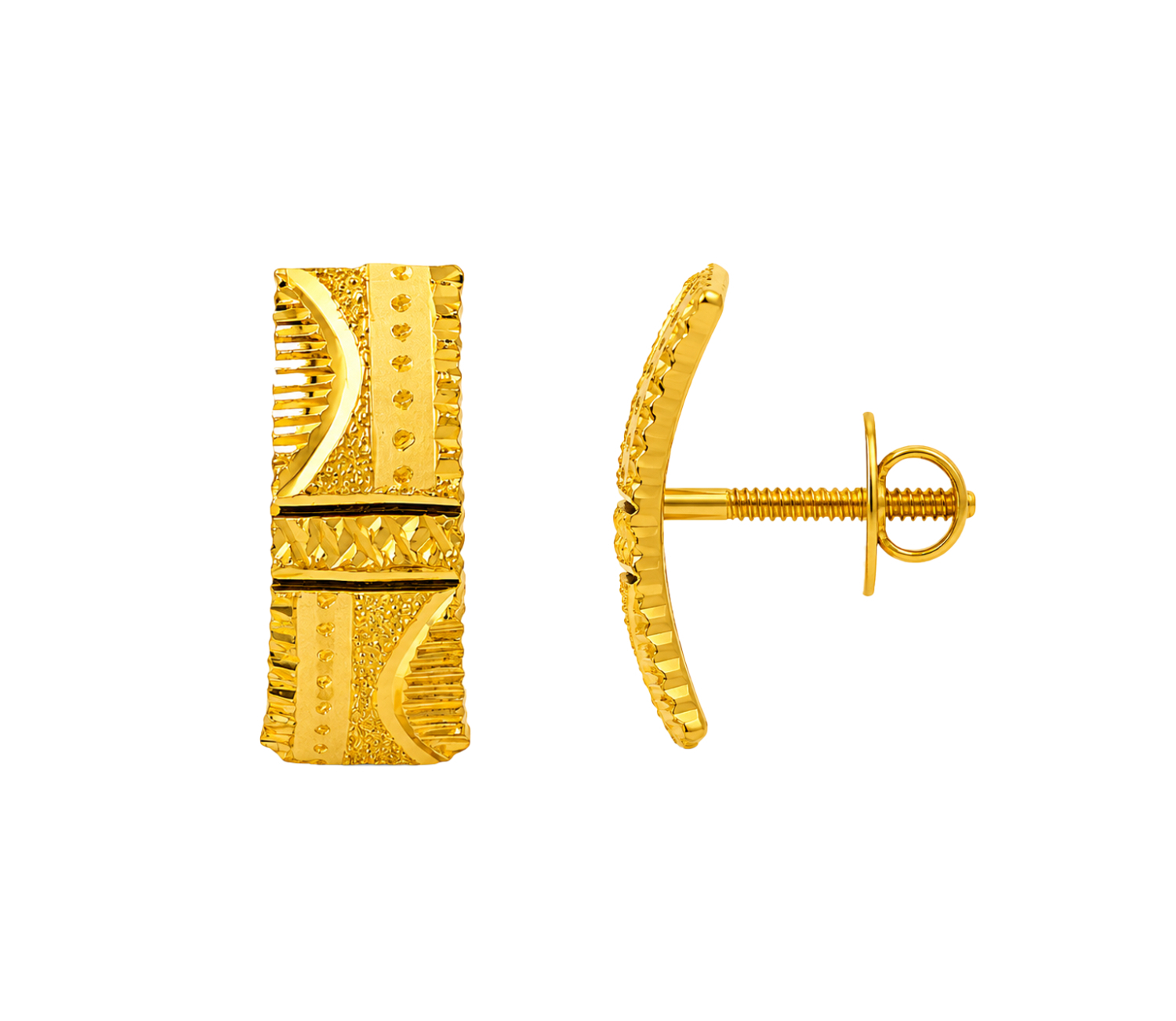 BIS Certified Real 22K Yellow Fine Gold Earrings For Women - Image 3