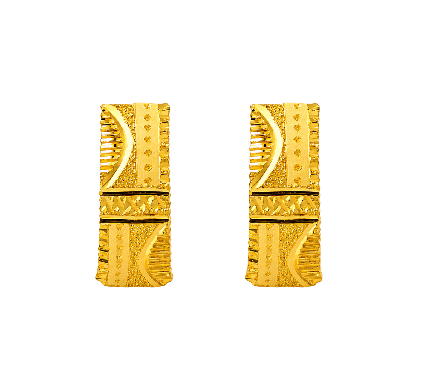BIS Certified Real 22K Yellow Fine Gold Earrings For Women