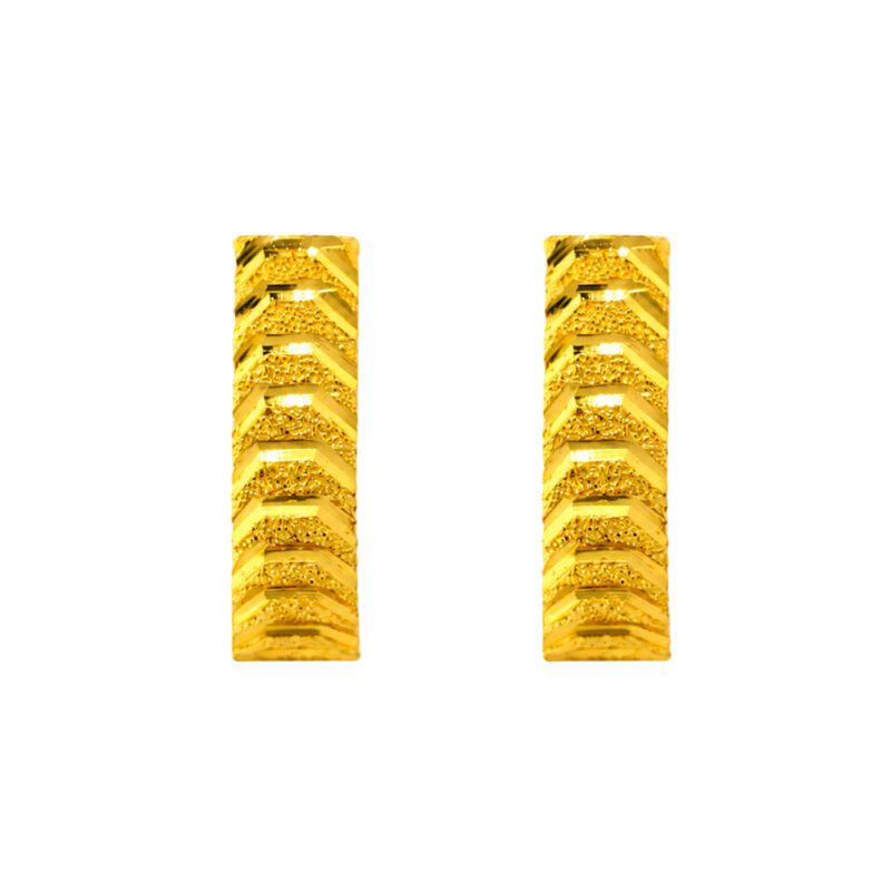 BIS Certified Real 22K Yellow Fine Gold Handmade Earrings For Women