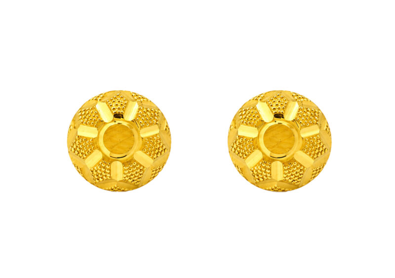 BIS Certified Real 22K Yellow Fine Gold Handmade Earrings For Women