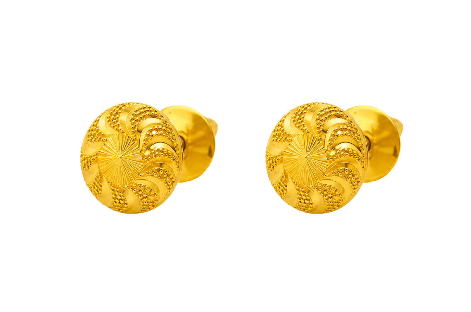 BIS Certified Real 22K Yellow Fine Gold Handmade Classy Earrings For Women - Image 2