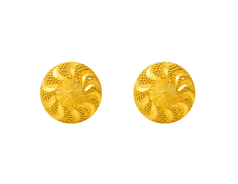 BIS Certified Real 22K Yellow Fine Gold Handmade Classy Earrings For Women