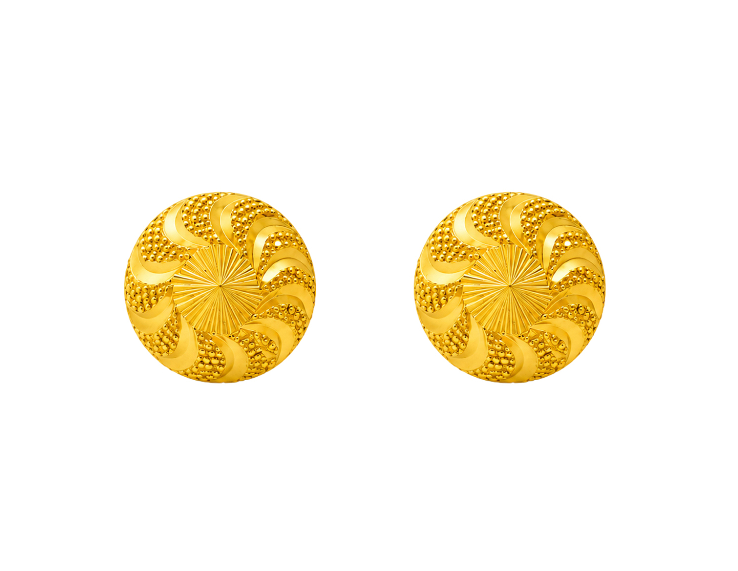 BIS Certified Real 22K Yellow Fine Gold Handmade Classy Earrings For Women