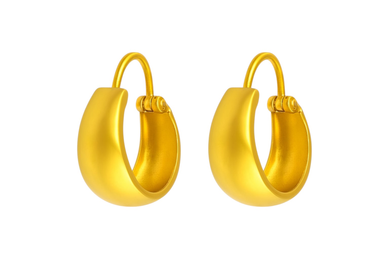 BIS Certified Real 22K Yellow Fine Gold Handmade Hoop Earrings For Women - Image 3