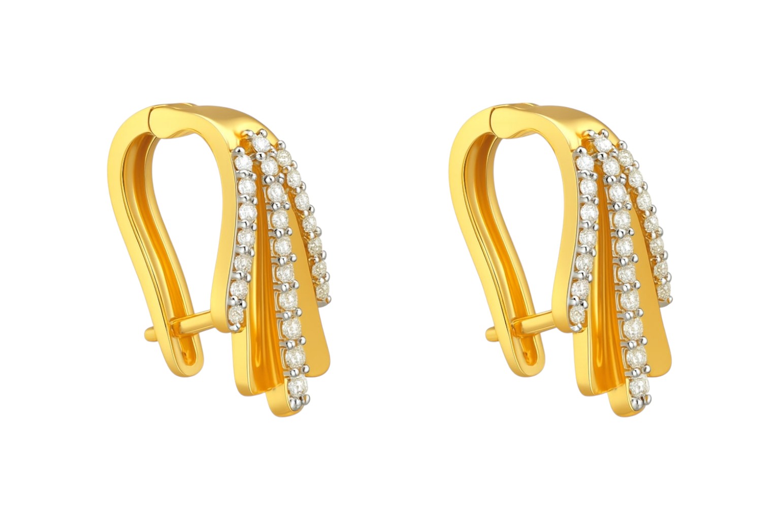 BIS Certified Real 22K Yellow Fine Gold Hoop Earrings For Women - Image 2