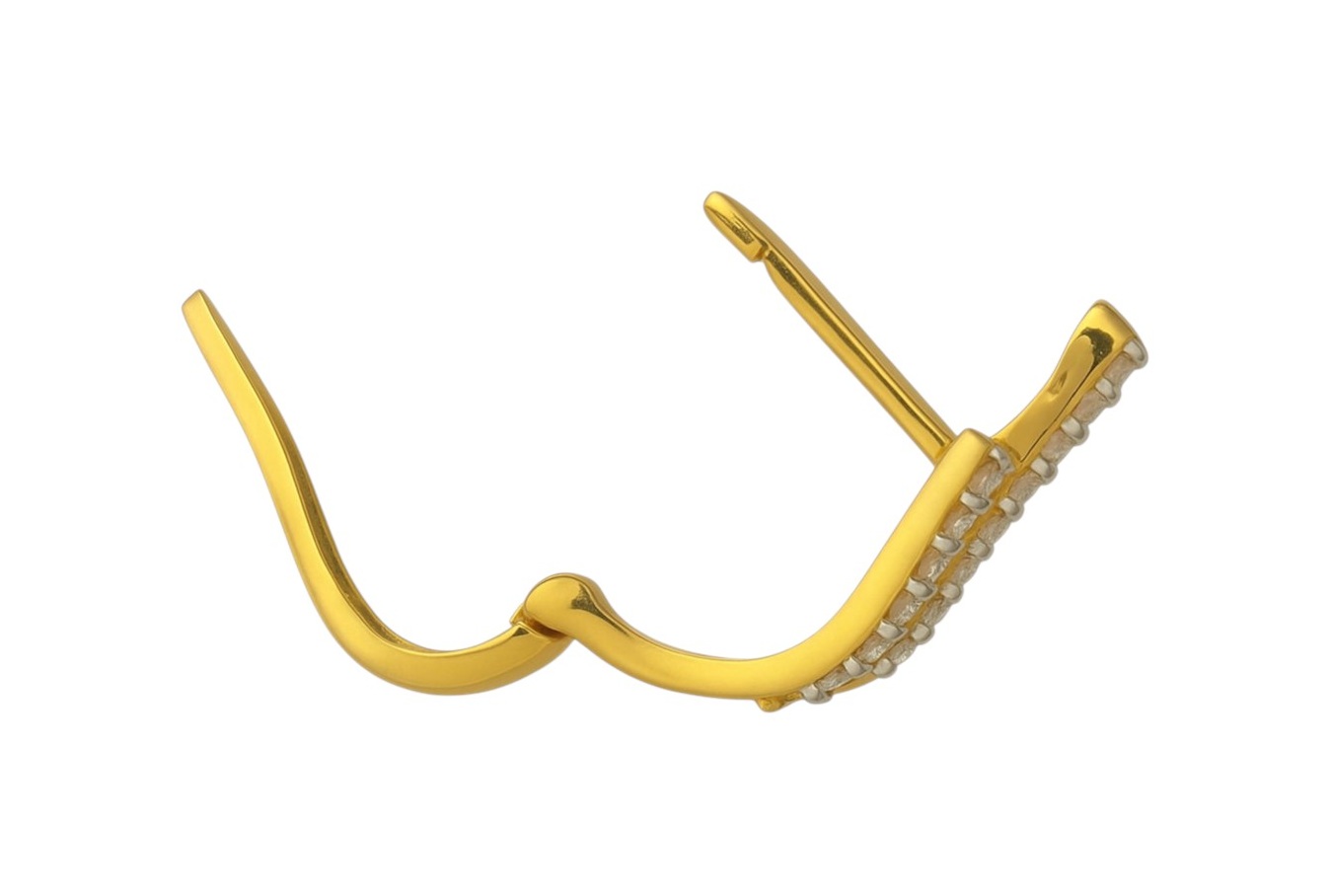 BIS Certified Real 22K Yellow Fine Gold Hoop Earrings For Women - Image 4