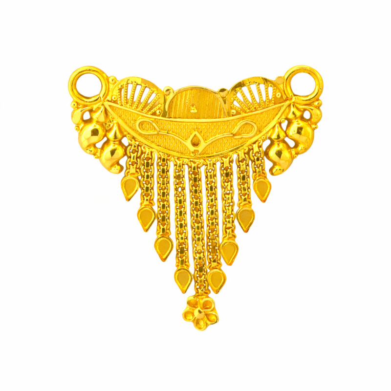 BIS Certified Real 22K Yellow Fine Gold Mangalsutra Pendant For Women