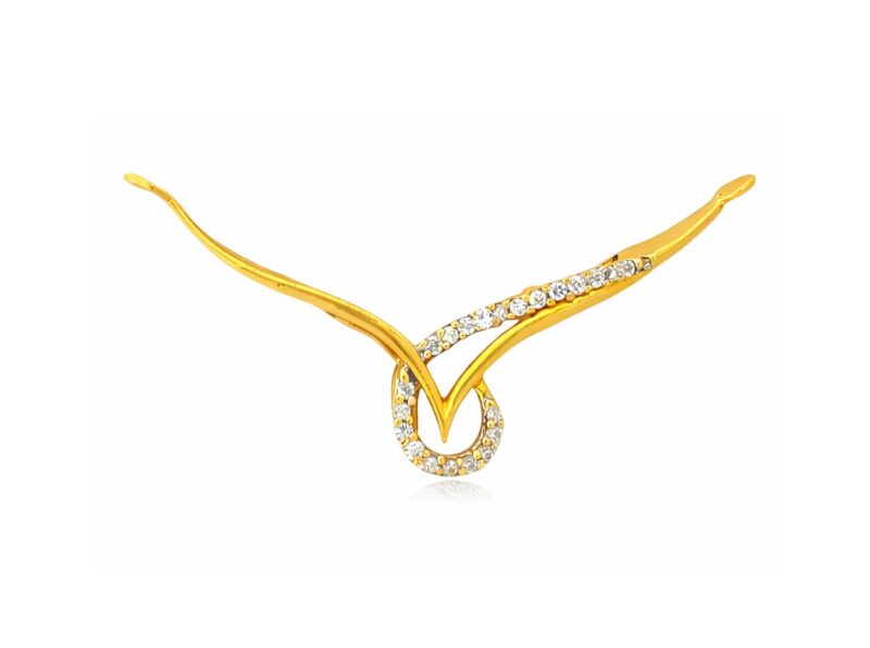 BIS Certified Real 22K Yellow Fine Gold Mangalsutra Pendant For Women