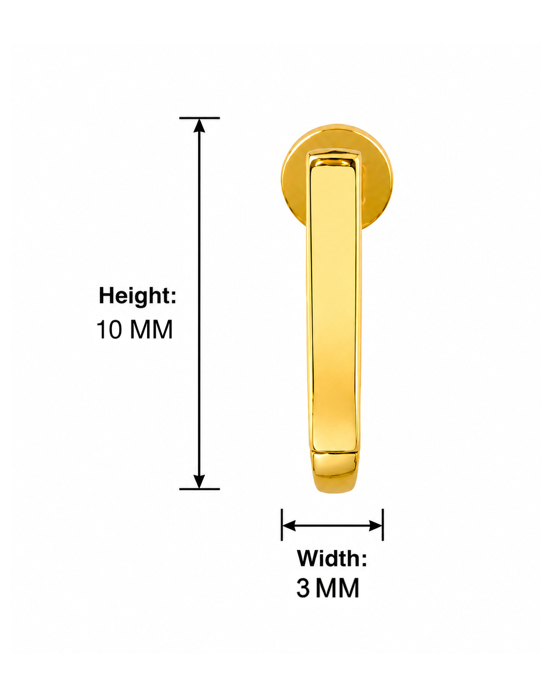 BIS Certified Real 18K Yellow Fine Gold Plain Stud Earrings For Women - Image 5