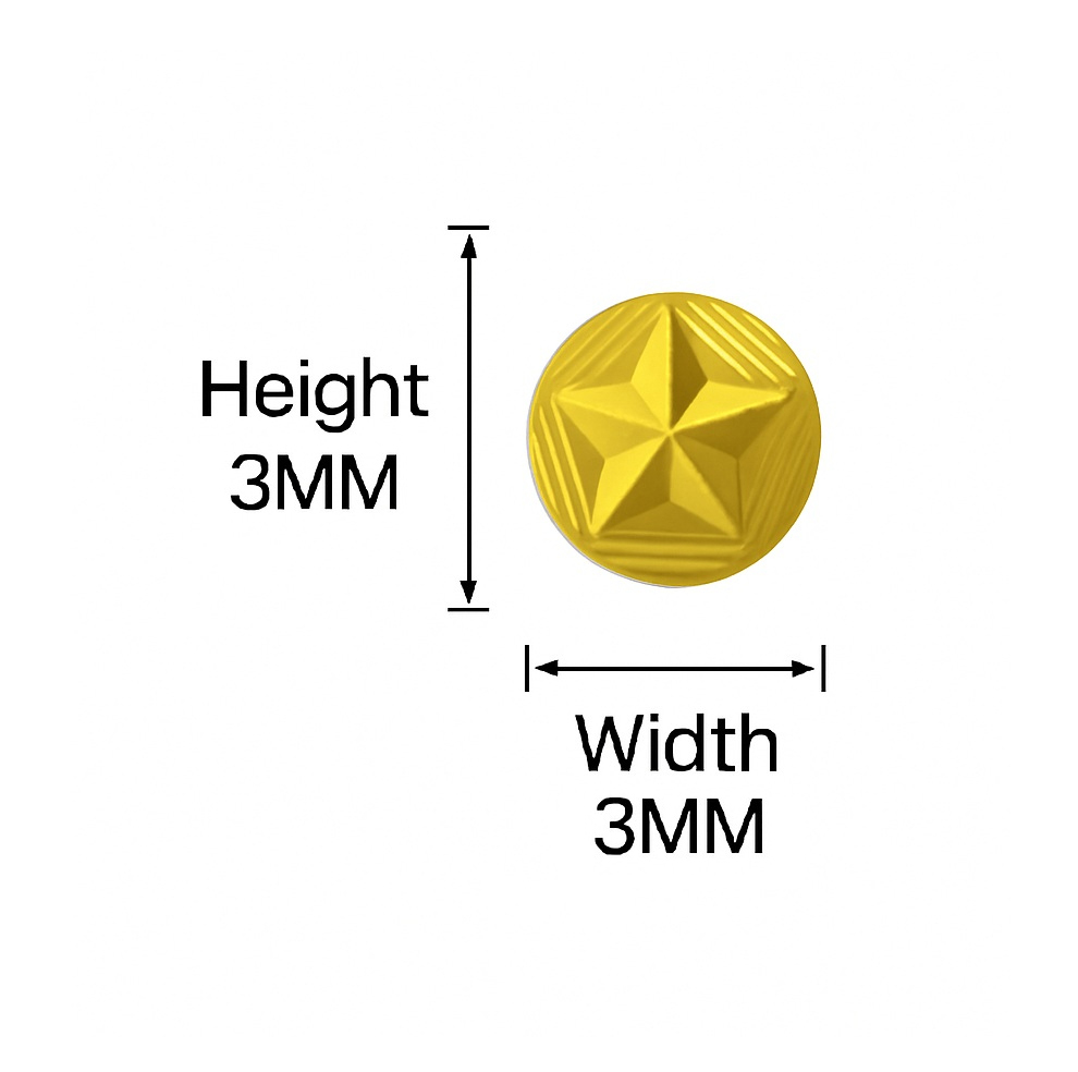 BIS Certified Real 18K Yellow Fine Gold Star Round Stud Earrings For Women - Image 5