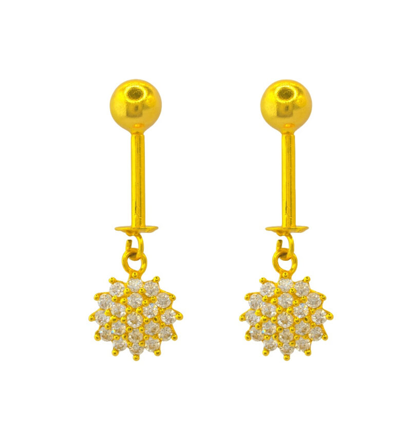 BIS Certified Real 18K Yellow Fine Gold Bugadi Earrings For Women