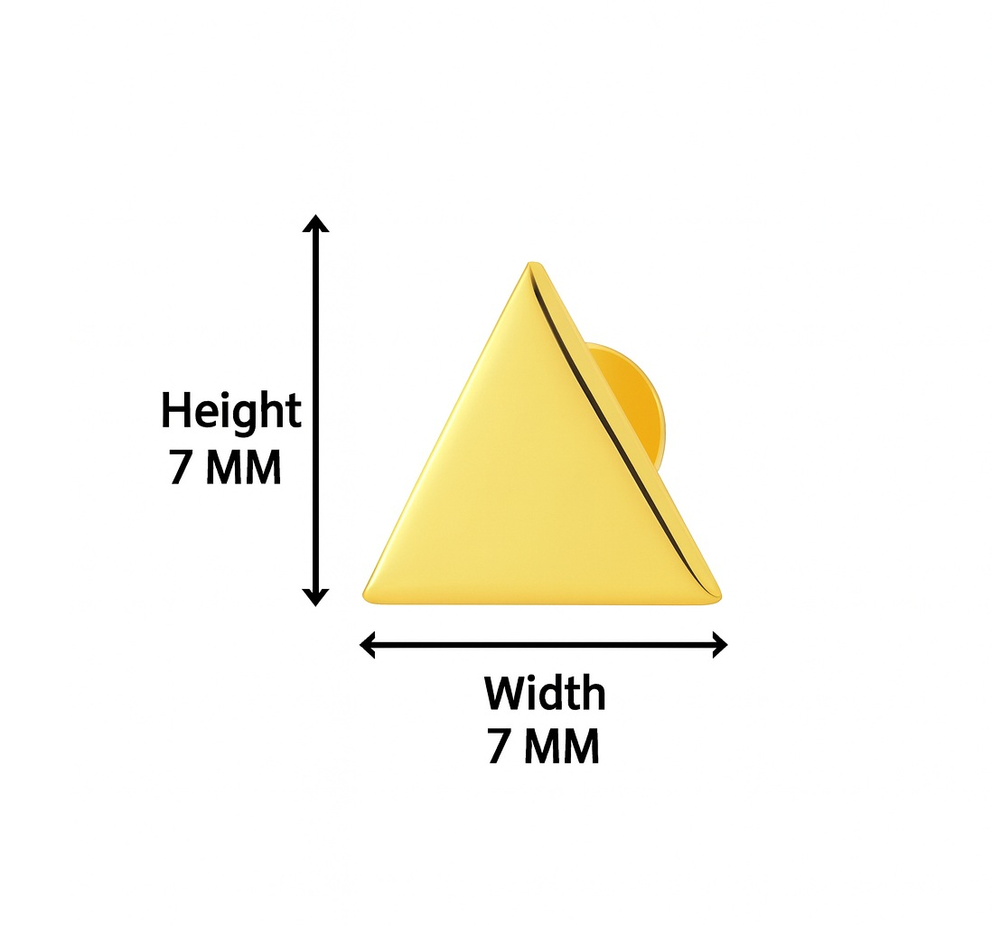 BIS Certified Real 18K Yellow Fine Gold Triangle Stud Earrings For Women - Image 5