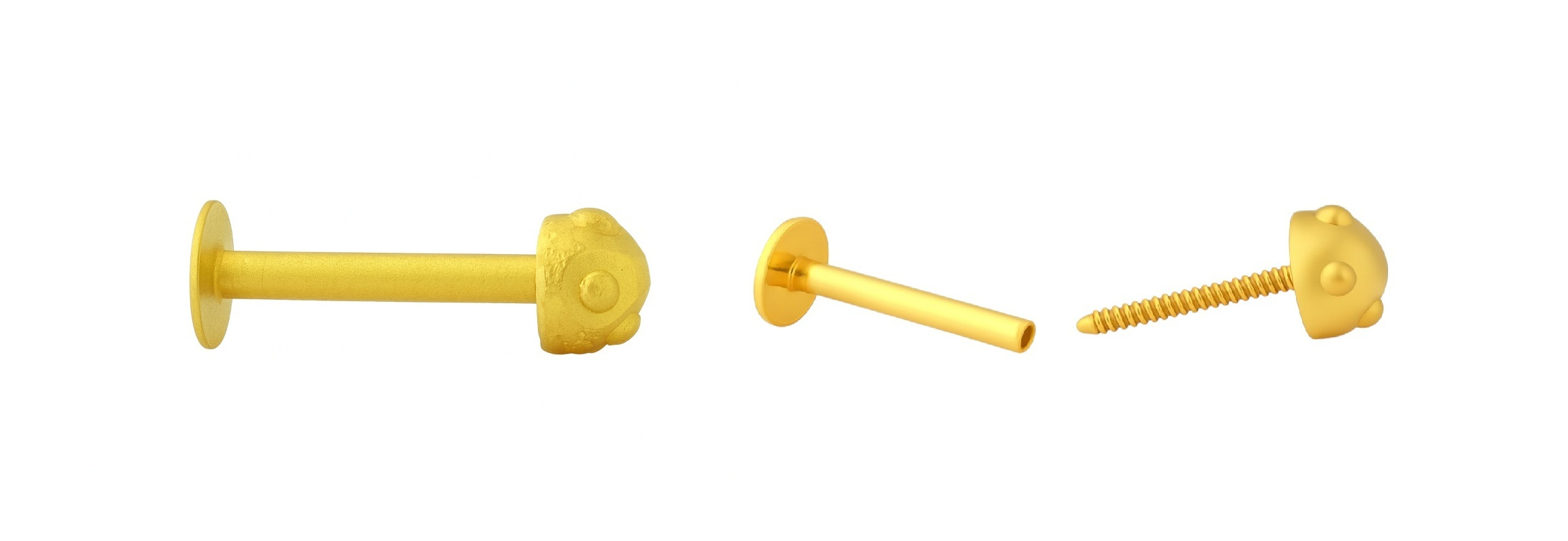 BIS Certified Real 18K Yellow Fine Gold Ball Stud Earrings For Women - Image 4