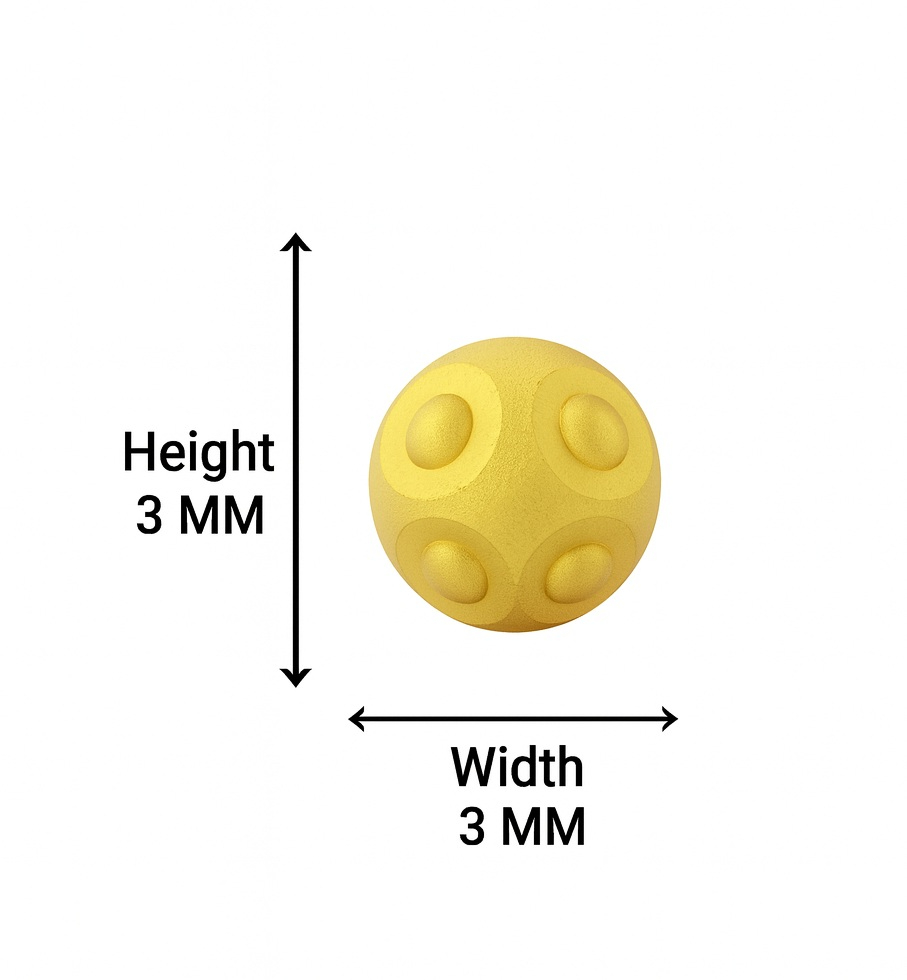 BIS Certified Real 18K Yellow Fine Gold Ball Stud Earrings For Women - Image 5