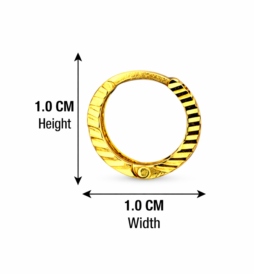 BIS Certified Real 18K Yellow Fine Gold Handmade Hoop Earrings For Women - Image 5
