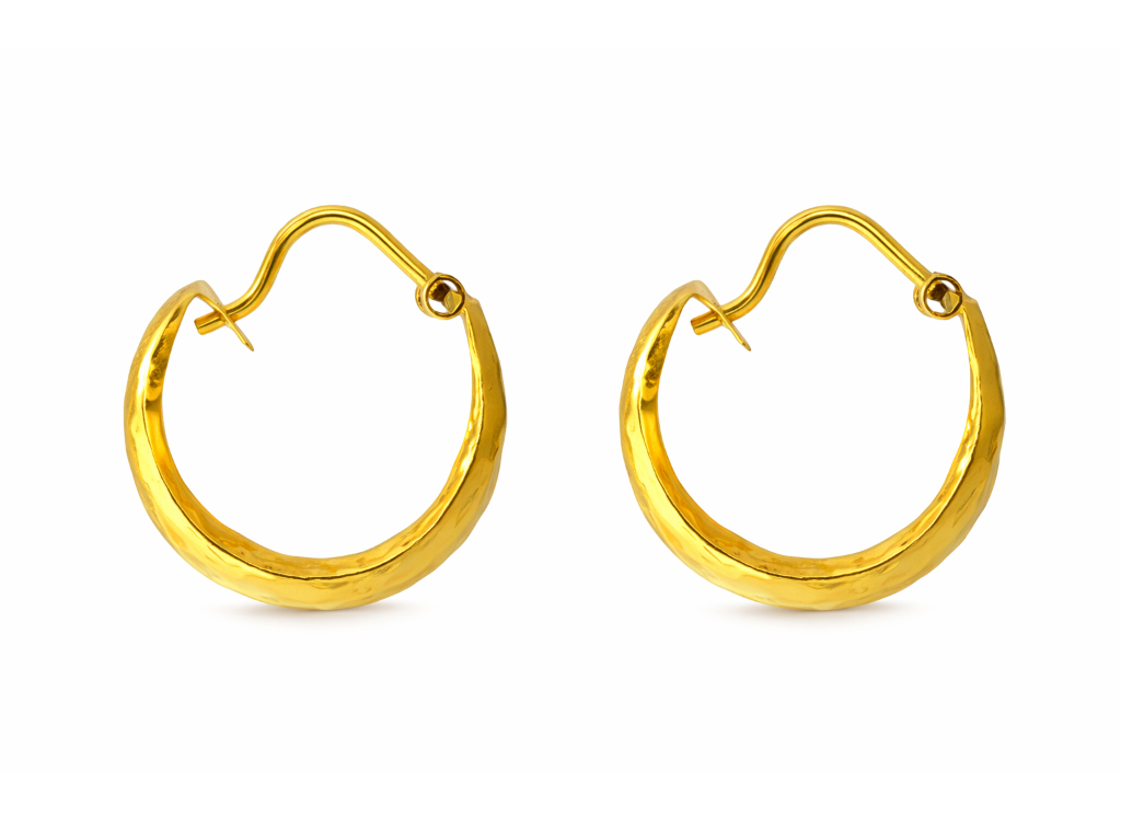 BIS Certified Real 18K Yellow Fine Gold Handmade Hoop Earrings For Women - Image 4