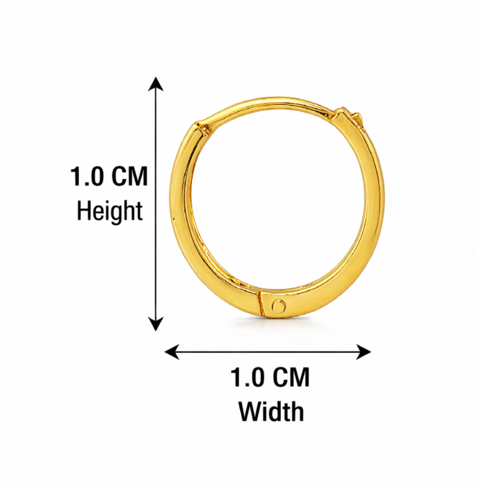 BIS Certified Real 18K Yellow Fine Gold Hoop Earrings For Women - Image 5