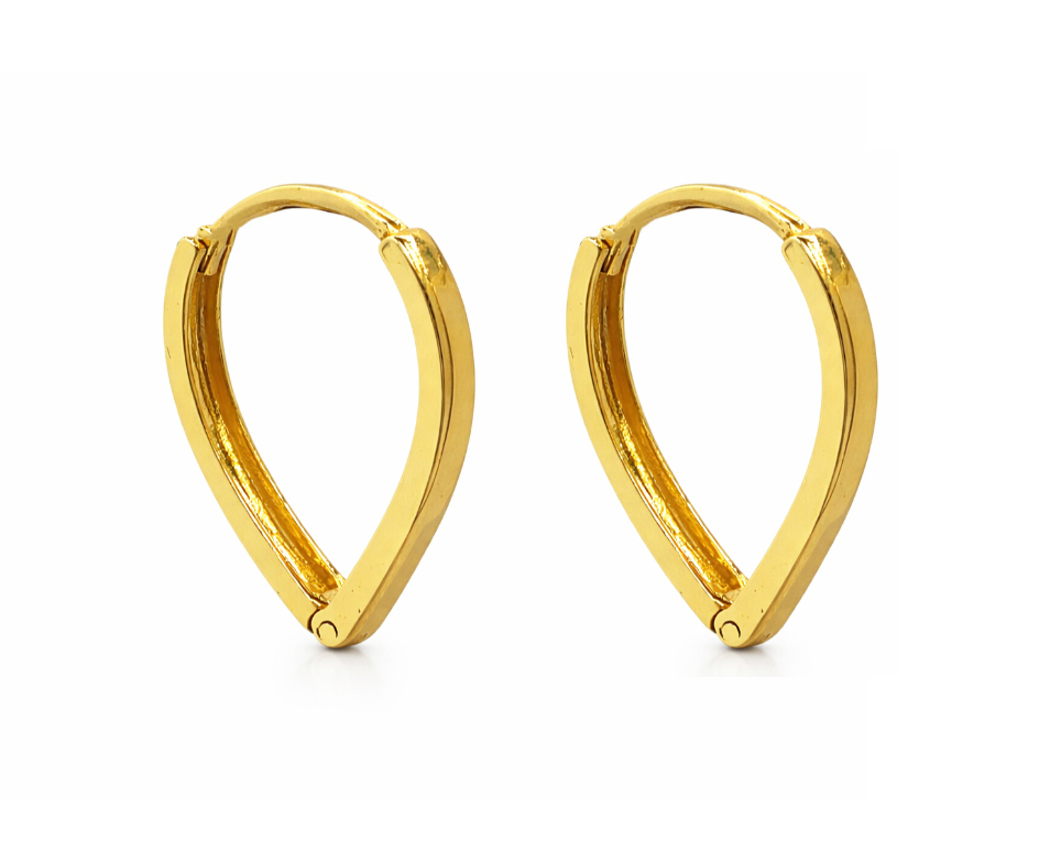 BIS Certified Real 18K Yellow Fine Gold Hoop Earrings For Women - Image 3