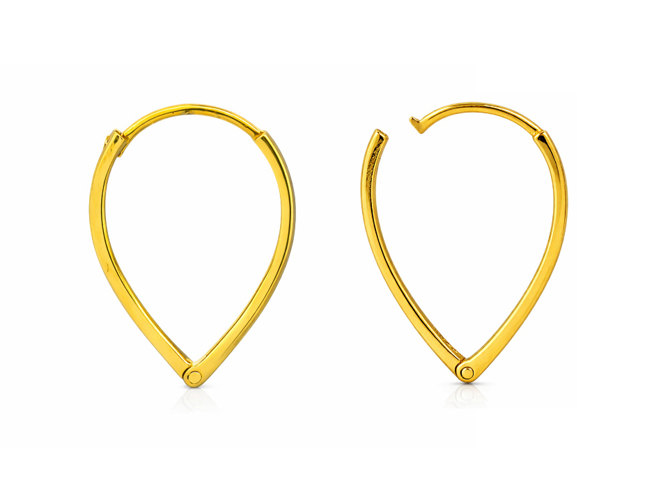 BIS Certified Real 18K Yellow Fine Gold Hoop Earrings For Women - Image 4