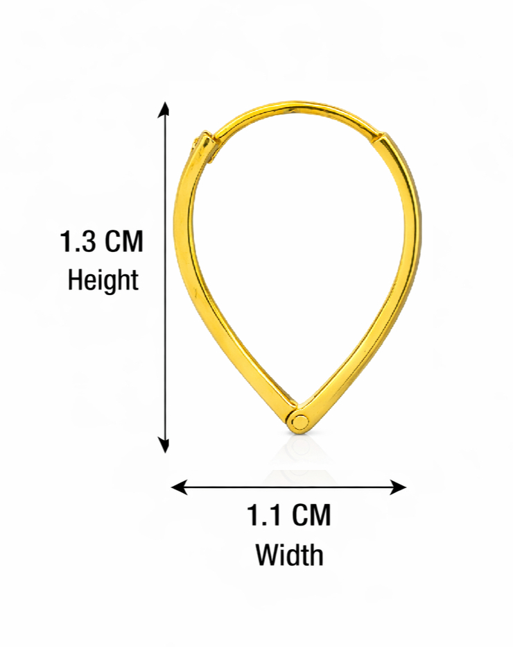 BIS Certified Real 18K Yellow Fine Gold Hoop Earrings For Women - Image 5