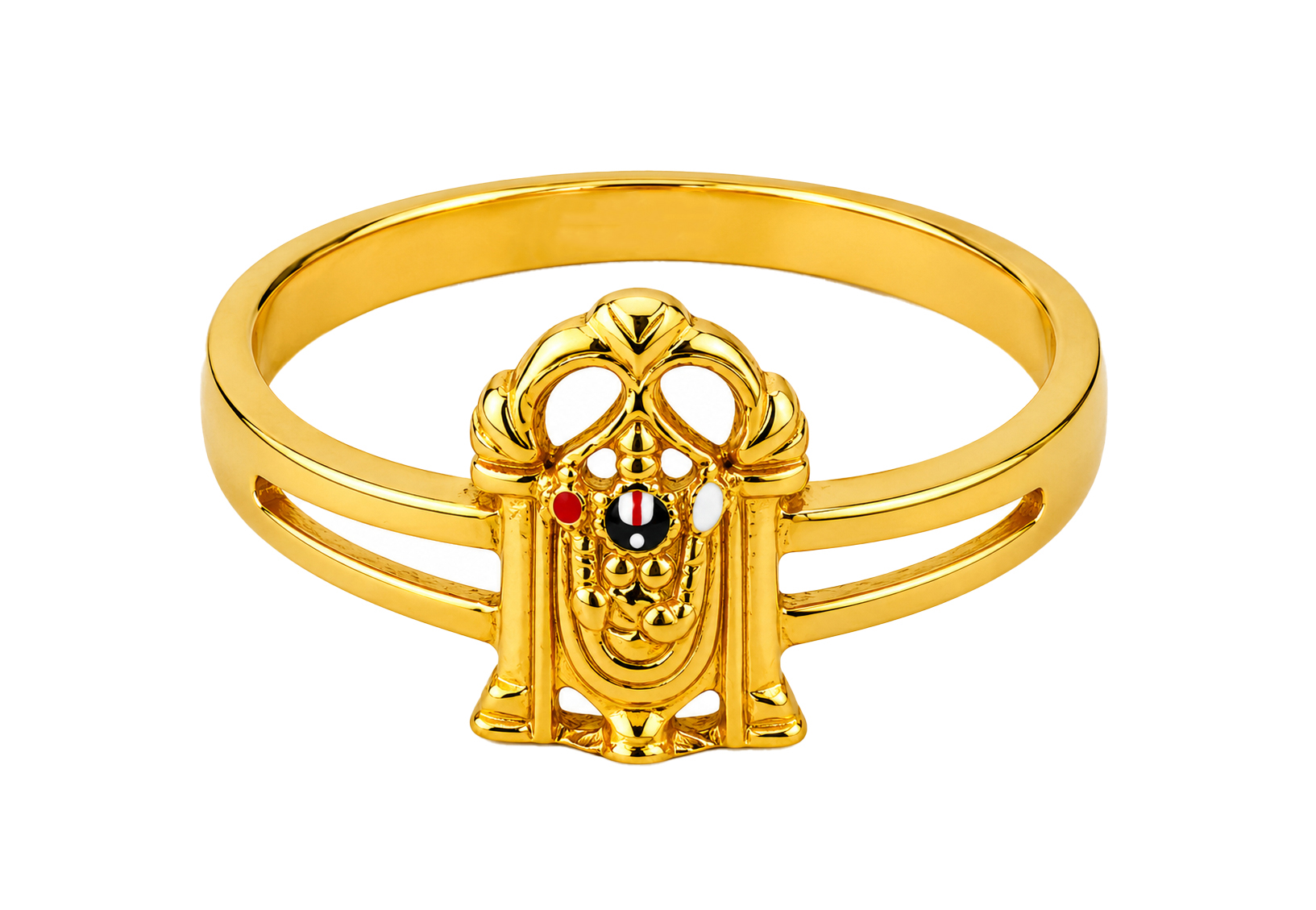 BIS Certified Real 22K Yellow Fine Gold Balaji Finger Ring For Men - Image 2