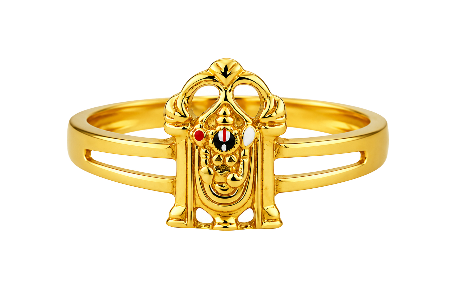 BIS Certified Real 22K Yellow Fine Gold Balaji Finger Ring For Men